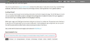 screenshot of a typical blog post