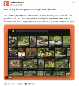 DuckDuckGo filter