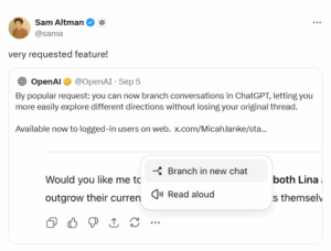 ChatGPT Branching Feature