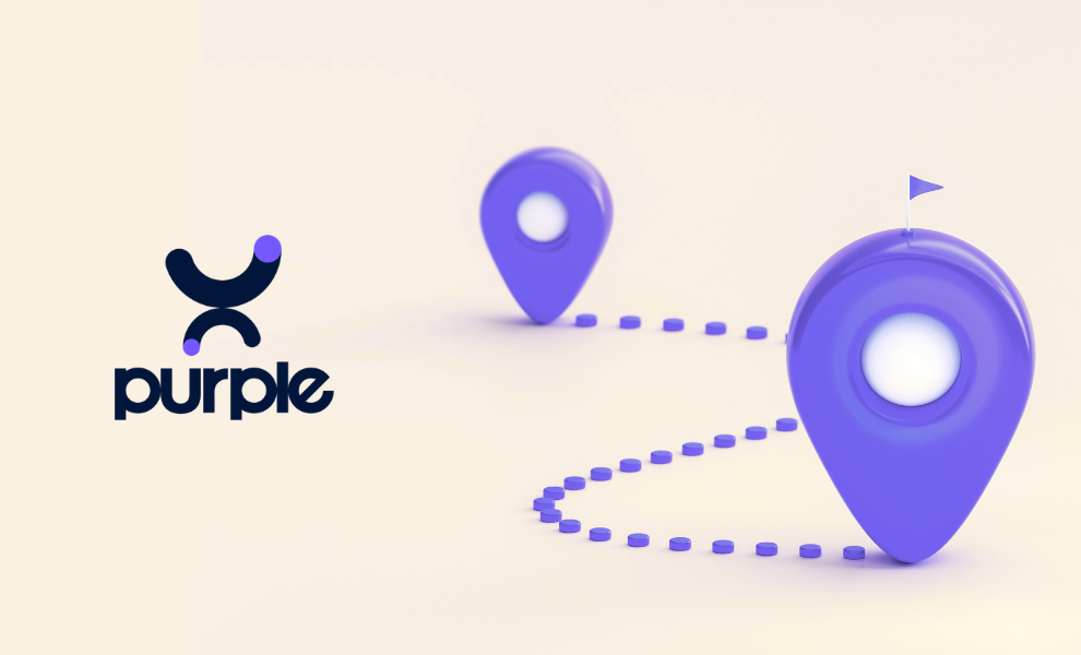 Purple Offline Maps Mode