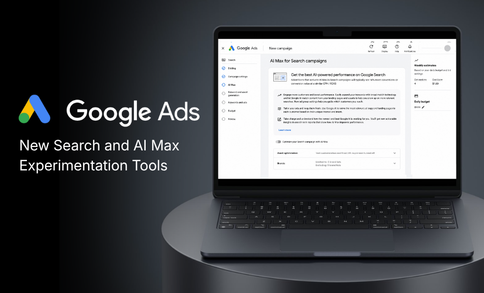 Google Ads Search and AI Max Testing