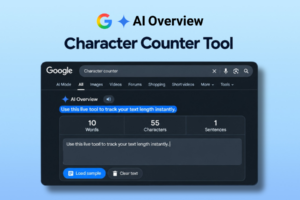 Google AI Overview Character Counter Tool