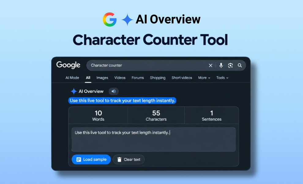 Google AI Overview Character Counter Tool