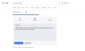 Google Character Counter Tool